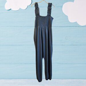 NWT Three Bird Nest Willow Smocked Harem Jumpsuit Blue Size XL